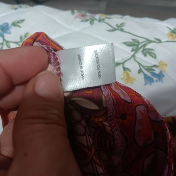 DREW Pink and Orange Wide Leg Pants - Picture 9 of 11